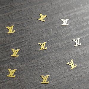 Unbranded Gold Tone Fashion LV Nail Art 1 Full Set